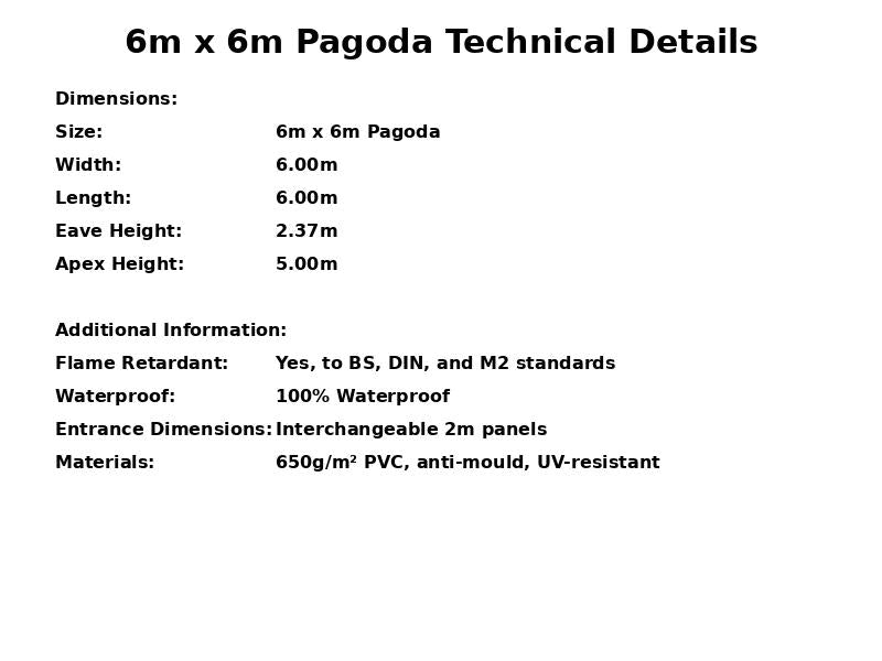 6m x 12m Pagoda